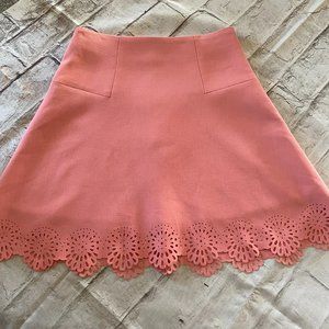 Ann Taylor Loft Coral Mini Skirt